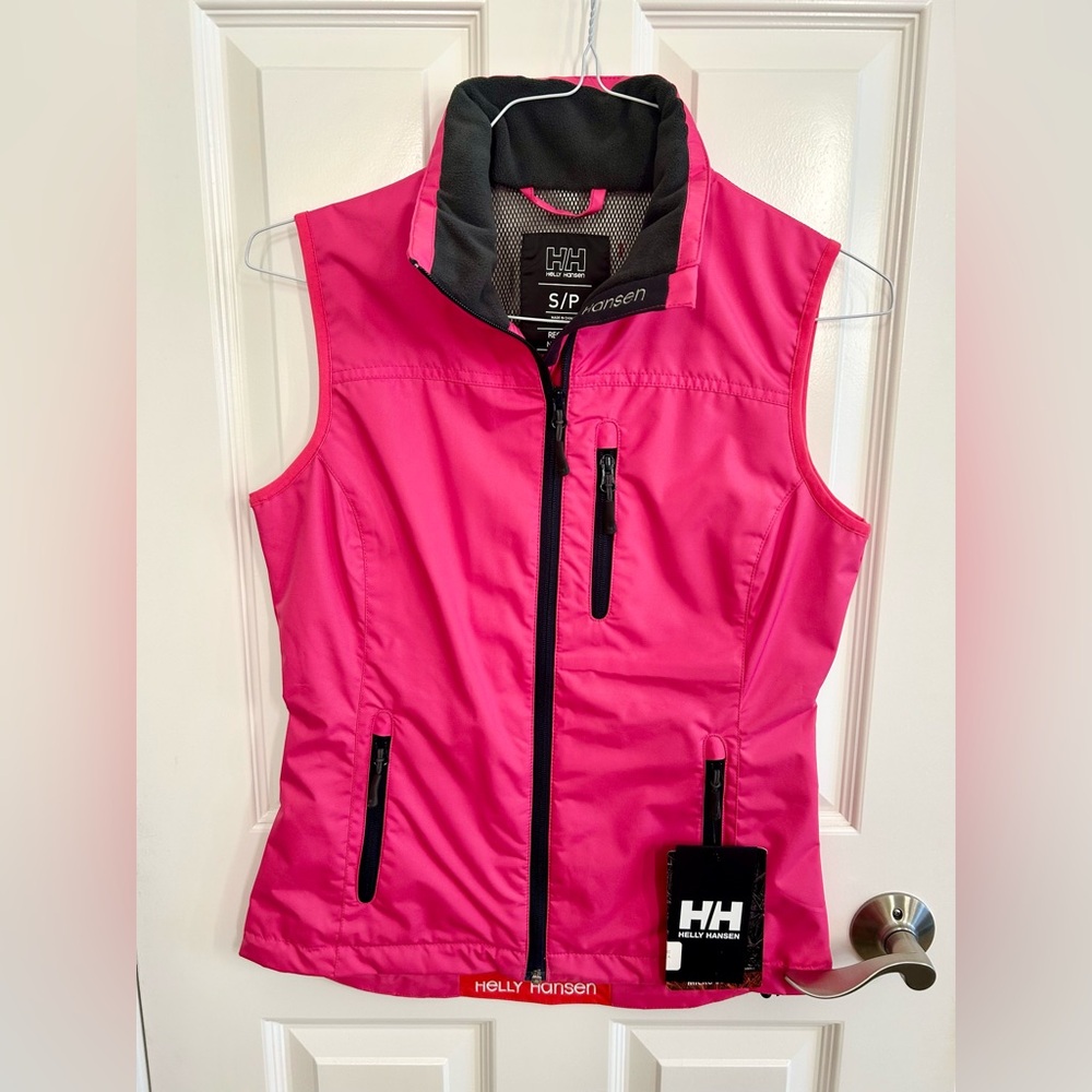 Helly Hansen Crew Sailing Vest Gilet Waterproof Pink Magenta Fuchsia Small NWT